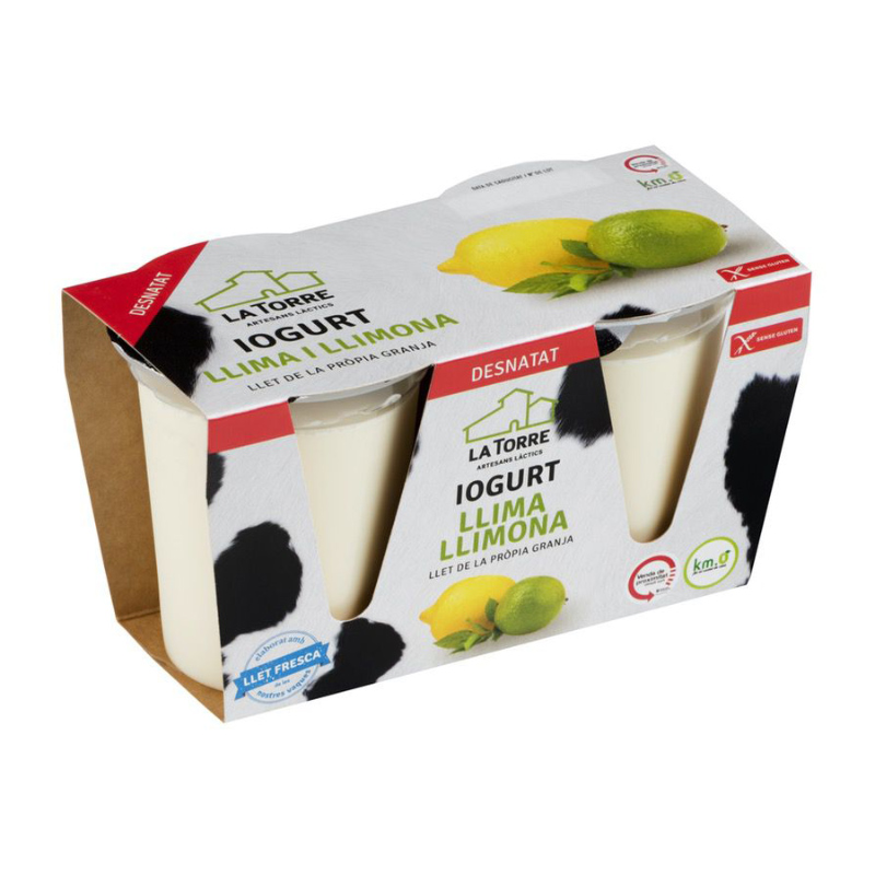 Yogur desnatado lima/limón (Pack 2)