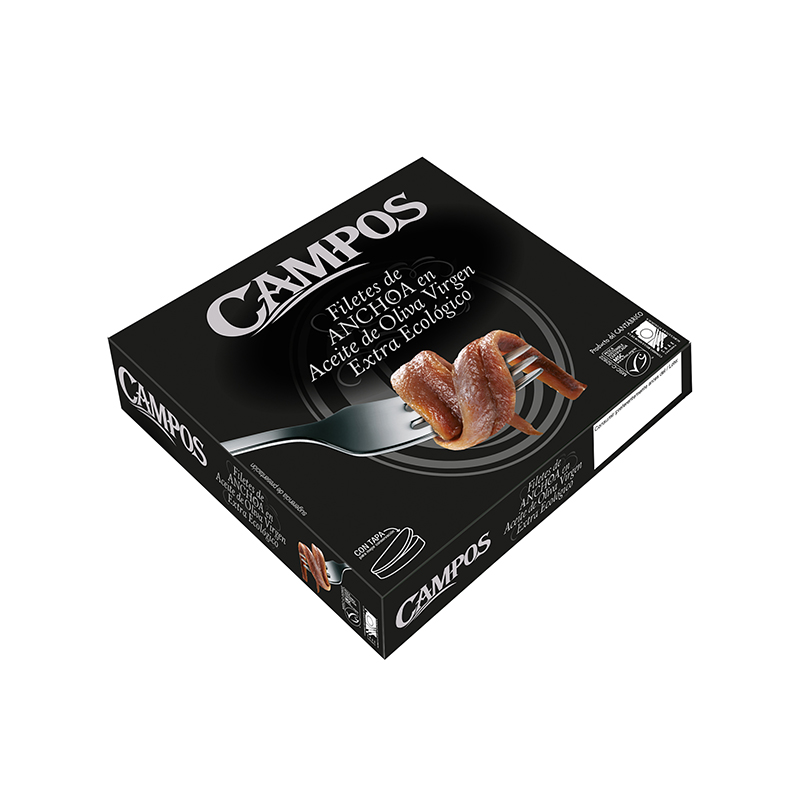 ANCHOA CANT. FIL. ACEITE OLIVA 5/180g.  (CAMPOS)