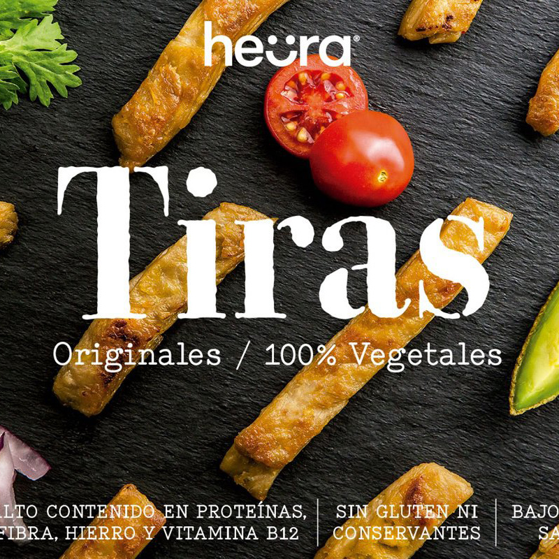 Heura tiras originales sin gluten ni lactosa vegano