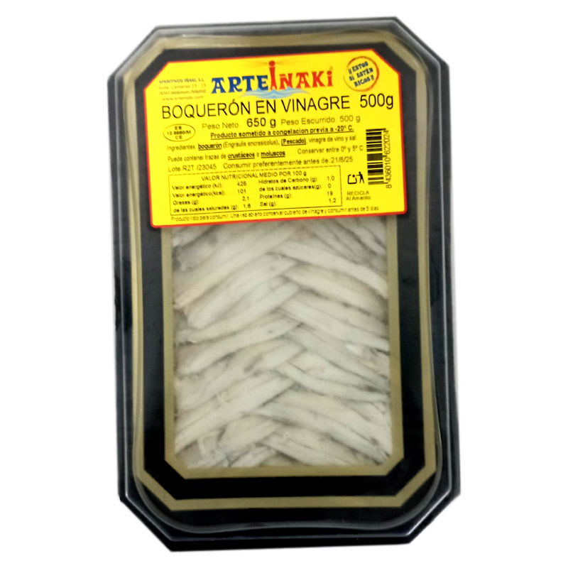 BOQUERÓN FIL.VINAGRE 6/500g. Escurrido