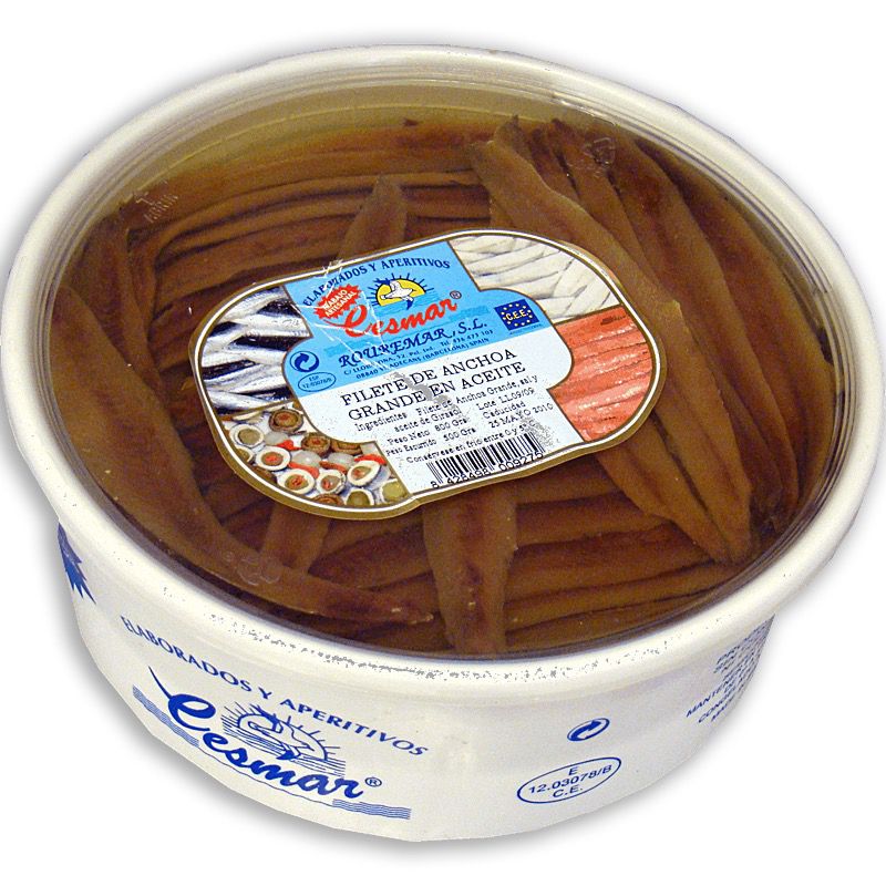 ANCHOA FIL. CANTABRICO 0 EN ACEITE 6/650grs. 70 UN (CESMAR)
