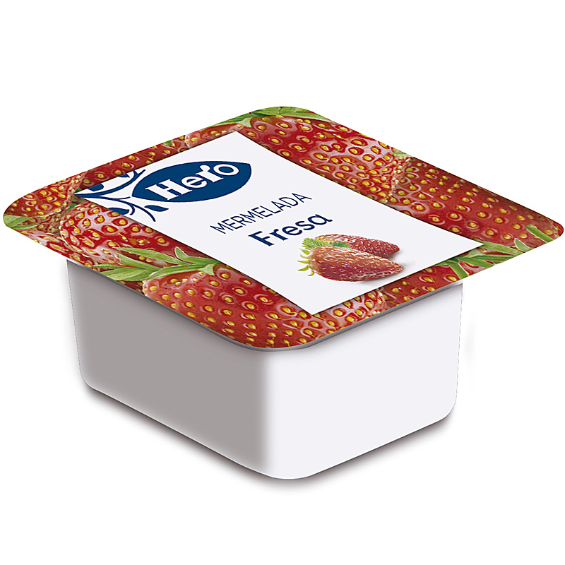 Mermelada de fresa en porciones 