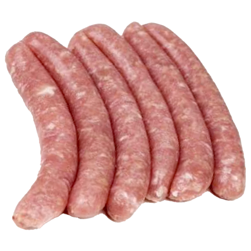 Salchicha de pollo embutida en tripa natural