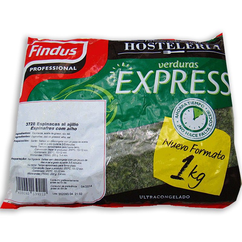 Espinacas al ajillo