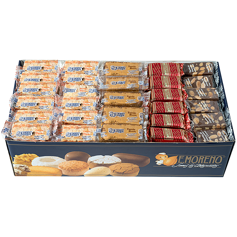 Turrón surtido 5 variedades monoporciones