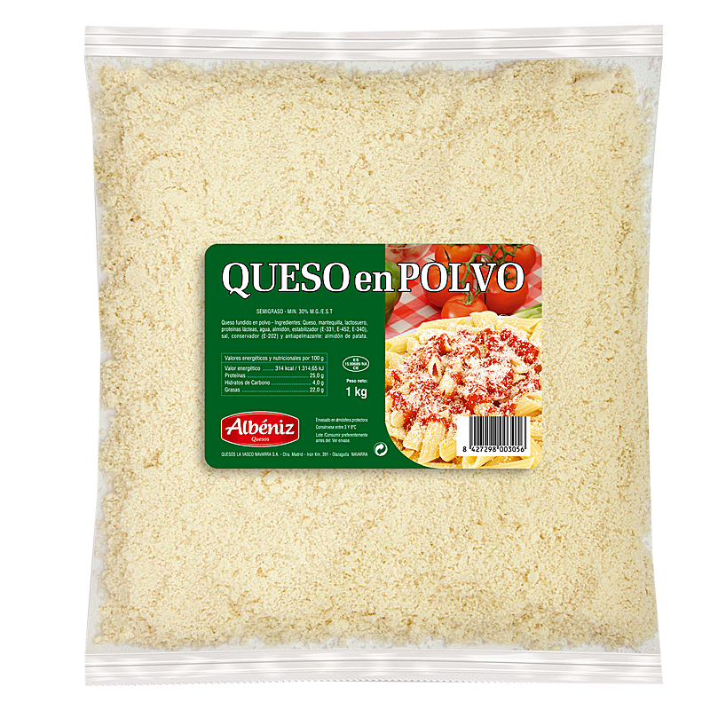 Queso rallado polvo
