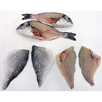 DORADA VIVERO 300-400g 15-18 UND/CAJA 6 KG A FILETES